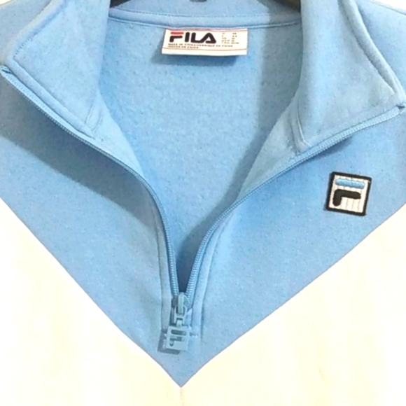 FILA NWOT PULLOVER COLORBLOCK LONG SLEEVE FLEECE SWEATSHIRT SIZE MEDIUM - Picture 7 of 10